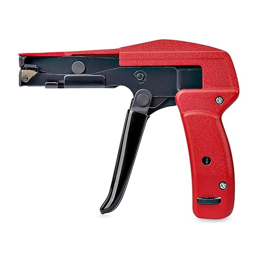 StarTech.com Nylon Cable Tie Gun, Zip Tie Cable Cutter/Installation Tool, Zip Tie Tensioning/Tightener, TAA Compliant