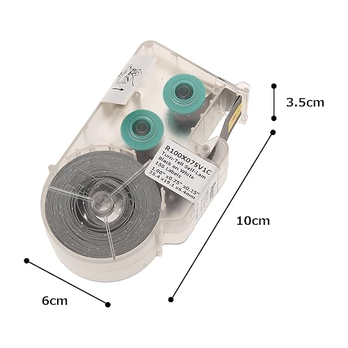 Panduit R100X125V1C P1 Cassette Turn-Tell Self-Laminated Label, Vinyl, White 12 – 10 AWG Wire/Cable