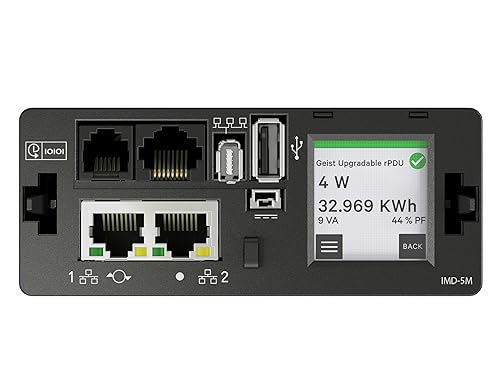 Vertiv Geist Switched Rack PDU - 1U| 30A| 120V| (12) NEMA 5-20R Receptacles| L5-30P Plug| 2.8kW Power Capacity| High-Contrast LCD| Next Generation Interchangeable Monitoring Device (IMD)| VP5N31A0