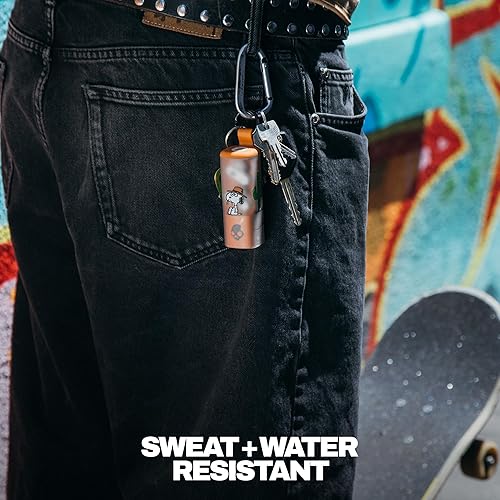 Skullcandy Dime Evo Wireless Earbuds, Bluetooth Headphones, Noise Isolating Fit, Up to 36 Hours Battery, Microphone for iPhone Android, Easy Carry with Clip-Anywhere Case - Peanuts Spike