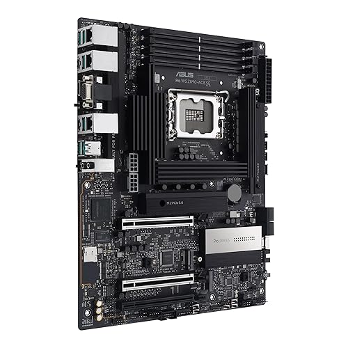 ASUS Pro WS Z890-ACE SE Z890 LGA 1851 ATX, Intel® Core™ Ultra Series 2 Ready, Advanced AI PC-Ready, PCIe® 5.0, DDR5, 10G and 2.5G LAN, 4X M.2, USB 20Gbps, Thunderbolt™ 4, BMC Built-in, AI OC