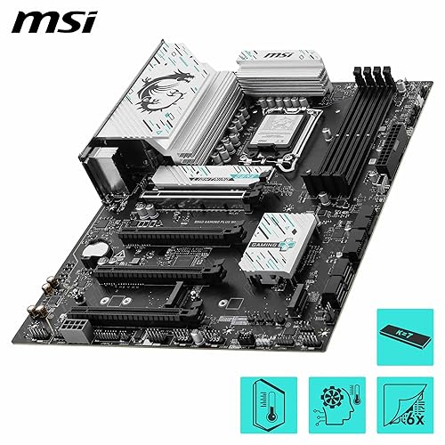 MSI B860 Gaming Plus WiFi Motherboard, ATX - Supports Intel Core Ultra Processors (Series 2), LGA 1851 - DDR5 Memory Boost 8800+ MT/s (OC), PCIe 5.0 x16 x16, M.2 Gen5, Intel Killer 5G LAN, Wi-Fi 7