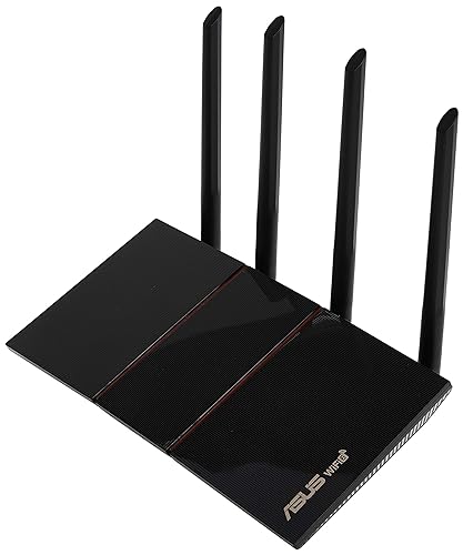 ASUS RT-AX55 (AX1800) Dual Band WiFi 6 Extendable Router, Subscription-Free Network Security, Instant Guard, Parental Controls, Built-in VPN, AiMesh Compatible, Gaming & Streaming, Smart Home CA version