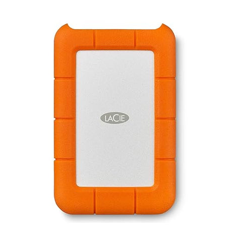 LaCie Rugged Secure External Hard Drive 2000 GB Orange, White