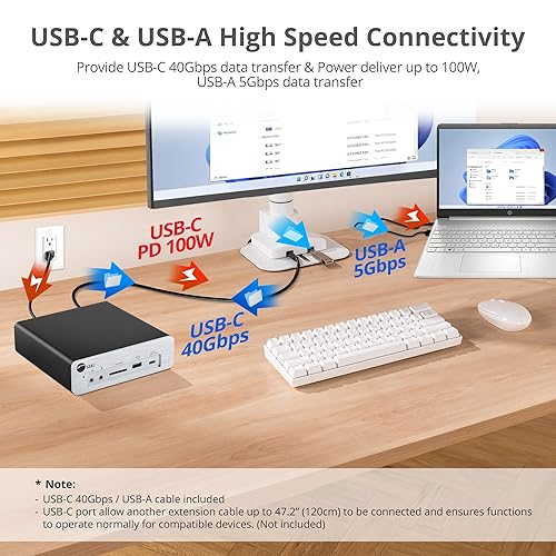 SIIG Ultra Heavy Duty Single Monitor Arm Desk Mount with USB A/C for Ultrawide Monitors up to 57 inches and 59.5 lbs - VESA 75/100/200, C-Clamp and Grommet (CE-MT3Z11-S1)