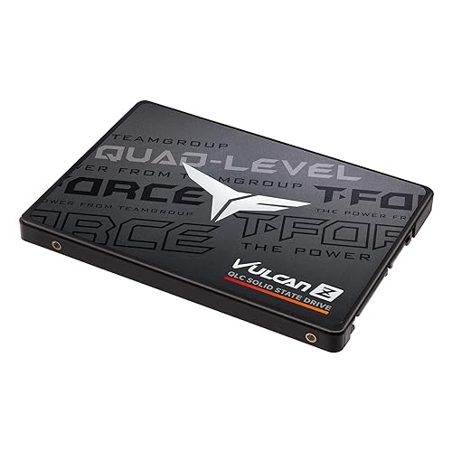 TEAMGROUP T-Force Vulcan Z 2TB SLC Cache 3D NAND QLC 2.5 Inch SATA III Internal Solid State Drive SSD (R/W Speed up to 550/470 MB/s) T253TY002T0C101 2TB Vulcan Z QLC