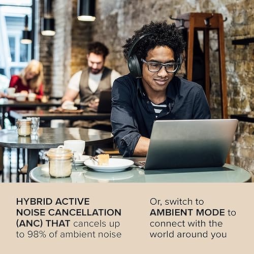 Creative Zen Hybrid 2 Wireless Over-ear Headphones, Up to 67 Hours (ANC off), Hybrid Active Noise Cancellation, Ambient Mode (Black)