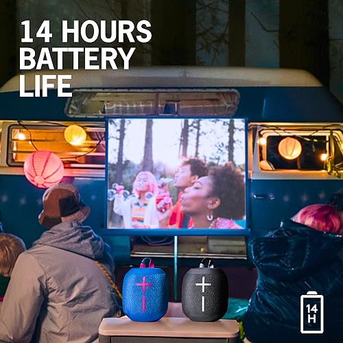 ULTIMATE EARS WONDERBOOM 3, Small Portable Wireless Bluetooth Speaker, Big Bass 360-Degree Sound for Outdoors, Waterproof, Dustproof IP67, Floatable, 131 ft Range - Performance Blue Performance Blue Wonderboom 3