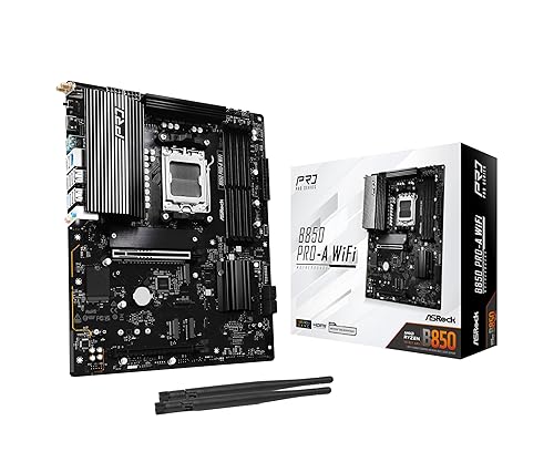 ASRock AMD B850 Pro A WiFi 6E Socket AM5 Ryzen DDR5 8000 MHz 256GB ATX Motherboard M.2 SATA3 6.0 Gb/s PCIe 5.0