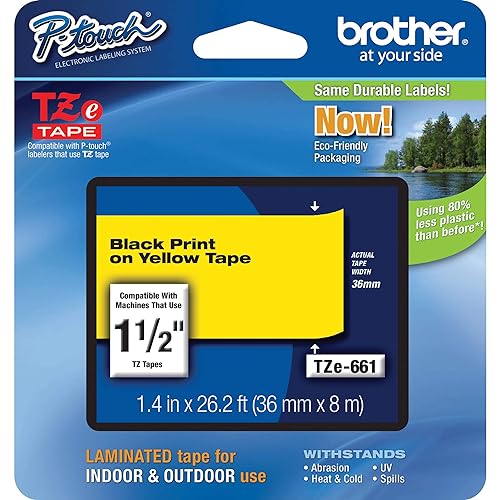 Brother P-Touch TZe Laminated Tape (BRTTZE-661)