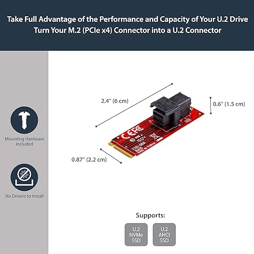 StarTech.com Startech U.2 To M.2 PCI Express 3.0 X4 Host Adapter Card