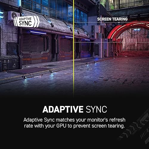 MSI MAG 244F, 24 Gaming Monitor, 1920 x1080 (FHD), Rapid IPS, 200Hz, 0.5ms, FreeSync Premium, HDR Ready, AI Vision, HDMI, Displayport, Tilt, Black