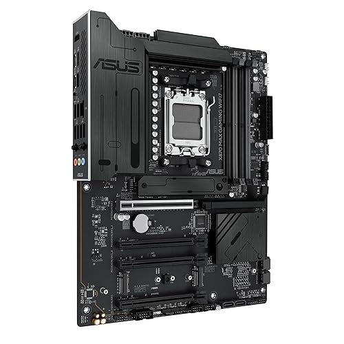 ASUS X870 MAX Gaming WIFI7 AMD AM5 ATX Motherboard, 12+2+1 80A DrMOS, DDR5, PCIe 5.0 x16 Q-Release, 3X M.2, Wi-Fi 7 Q-Antenna, 2.5Gb LAN, USB4® Type-C®, USB-C® 20Gbps, BIOS Flashback™, Aura Sync