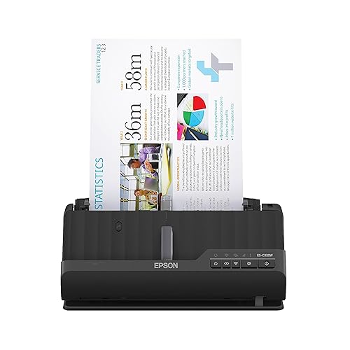 Epson Workforce ES-C320W Wireless Compact Desktop Document Scanner with 2-Sided Scanning and Auto Document Feeder (ADF) for PC and Mac