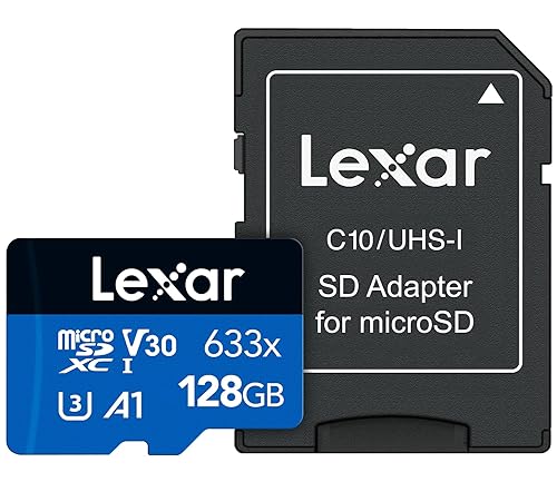 Lexar High-Performance 633x 128GB MicroSDXC UHS-I Card with SD Adapter (LSDMI128BBNL633A) 128GB w/SD Adapter