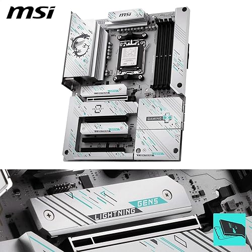 MSI B850 Gaming Plus WiFi PZ Motherboard, ATX - Supports AMD Ryzen 9000/8000 / 7000 Processors, AM5 - DDR5 Memory Boost 8200+ MT/s (OC), PCIe 5.0 x16 & 4.0 x16, M.2 Gen5, Wi-Fi 7, 5G LAN