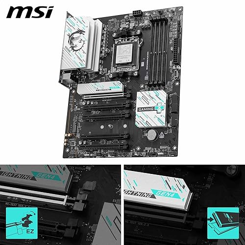 MSI B840 Gaming Plus WiFi Motherboard, ATX - Supports AMD Ryzen 9000/8000 / 7000 Processors, AM5 - DDR5 Memory Boost 8000+ MT/s (OC), PCIe 4.0 x16, M.2 Gen4, Wi-Fi 7, 2.5G LAN