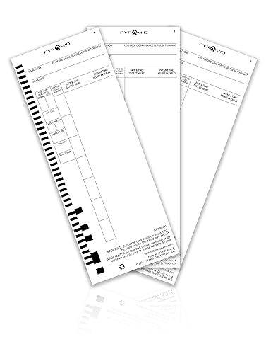 Pyramid English/French Time Cards for 4000, 4000hd, 4000pro, 5000 and 5000hd Time Clocks, 100 Pack English/French Time Systems 100 count