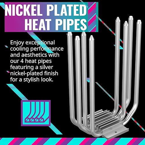 Cooler Master Hyper 212 Spectrum V3 CPU Air Cooler, ARGB Sync, 120mm PWM Fan, 4 Copper Direct Contact Heat Pipes, 152mm Tall, AMD Ryzen AM5/AM4, Intel LGA1700/1200 (RR-S4NA-17PA-R1)