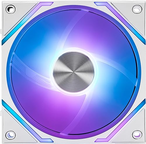 MSI MPG EZ120 ARGB WHITE-1W Fan - 120mm ARGB Fan, Fluid Dynamic Bearing with Extra nut Fixing, Mystic Light & Cooling Wizard Support with MSI motherboards, 1900RPM, 2 Years Warranty