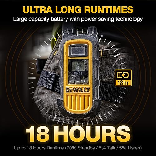 DXFRS800 Heavy-Duty 2-Watt Jobsite FRS Walkie Talkies