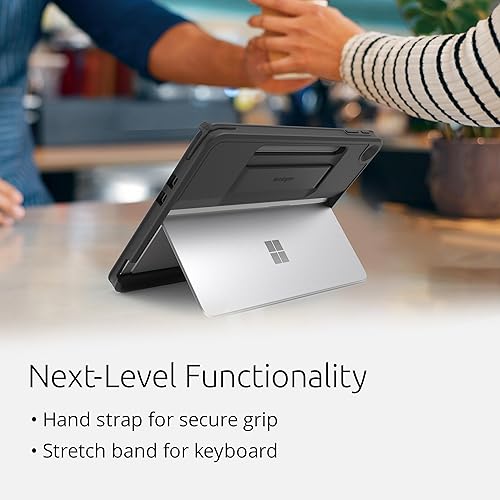 Kensington Blackbelt EQ Rugged Case for Surface Pro 12-inch 1st Edition, Military-Grade Protection, Hand Strap (K96543WW)