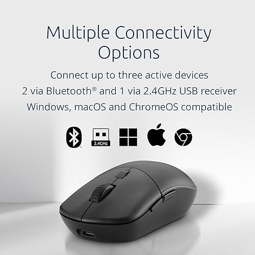 Kensington MY430 EQ Rechargeable Mouse, Multi-Device, Programmable Buttons (K75507WW)
