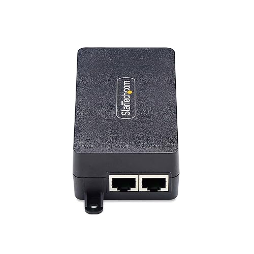 StarTech.com 1-Port Gigabit PoE+ Injector, 10M/100M/1G Ethernet, PoE/PoE+ (802.3af/802.3at), 30W Power Budget, Wall Mountable 1 Gbps