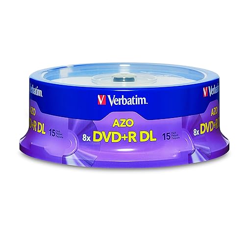 Verbatim DVD+R DL 8.5GB 8X With Branded Surface - 15pk Spindle