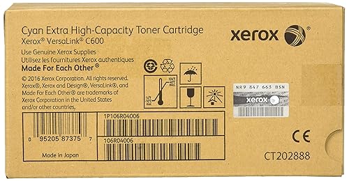 Xerox Versalink C600 LED Printer, Cyan, High Yield, 16800 Pages, USB, A3, Office/High-Volume Printing, Dual-Sided Printing
