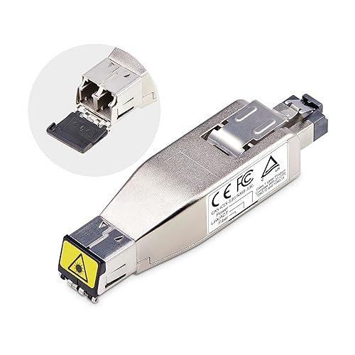 StarTech.com Gigabit Fiber to RJ45 Ethernet Media Converter Dongle, Optical Singlemode 10km/Multimode 800m, TAA, PoE Powered
