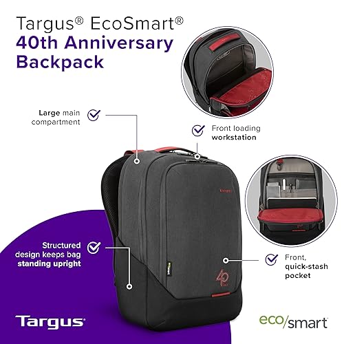 Targus Limited 40th Anniversary Edition Cypress Hero EcoSmart Travel Backpack, Fits Laptops up to 15.6-inches (TBB94504GL)