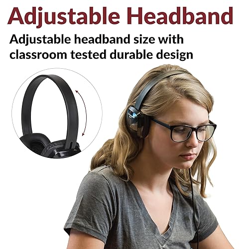 Cyber Acoustics USB Stereo Headphones for PCs and Other USB Devices in The Office, Classroom or Home (ACM-6005C)
