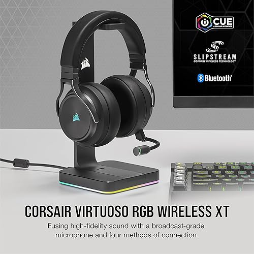 CORSAIR Virtuoso RGB Wireless XT High-Fidelity Gaming Headset with Spatial Audio, Slate