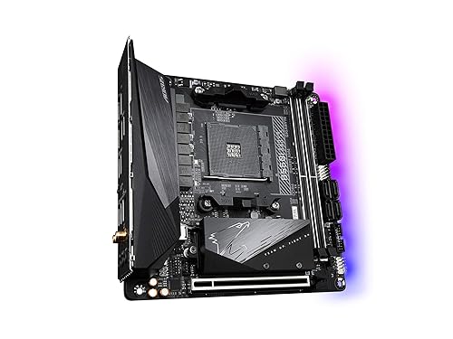 GIGABYTE B550I AORUS PRO AX (AM4 AMD/B550/Mini-Itx/Dual M.2/SATA 6Gb/s/USB 3.2 Gen 1/WiFi 6/2.5 GbE LAN/PCIe4.0/Realtek ALC1220-Vb/DisplayPort 1.4/2xHDMI 2.0B/RGB Fusion 2.0/DDR4/Gaming Motherboard)