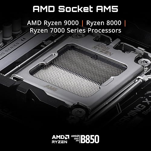 GIGABYTE B850 AI TOP AMD AM5 LGA 1718 Motherboard, ATX, DDR5, 3X M.2, PCIe 5.0, USB-C, WIFI7, 10GbE LAN, EZ-Latch, 5-Year Warranty