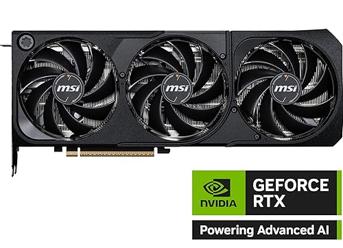 MSI Gaming RTX 5080 16G Shadow 3X OC Graphics Card (16GB GDDR7, 256-bit, Extreme Clock TBD MHz, DisplayPort x 3 2.1a, HDMI 2.1b, NVIDIA Blackwell Architecture)
