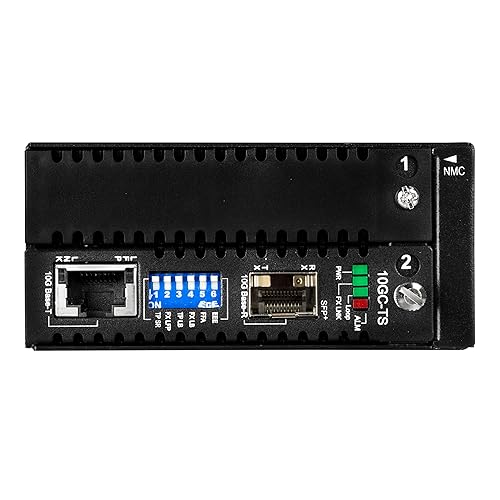 StarTech.com 10 Gigabit Ethernet Copper-to-Fiber Media Converter - Open SFP+ - Managed - 10G Ethernet Media Converter (ET10GSFP) 10 Gigabit LC Managed | Chassis Mount