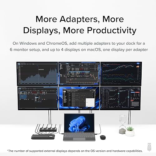 Plugable USB 3.0 to HDMI Video Graphics Adapter – DisplayLink Certified for Multiple Monitors up to 2560x1440 – External USB to HDMI Adapter Compatible with Windows 11, 10, 7, XP, and macOS