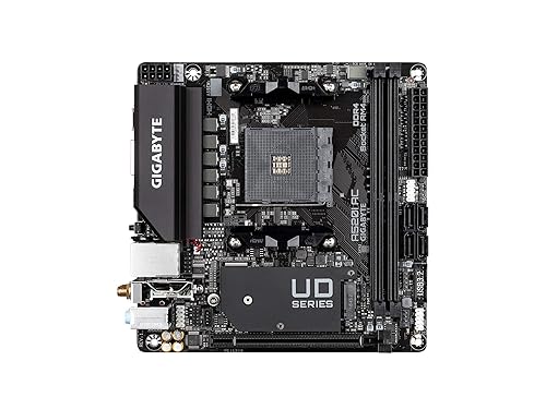 Gigabyte A520I AC (AMD Ryzen AM4/Mini-ITX/Direct 6 Phases Digital PWM with 55A DrMOS/Gaming GbE LAN/Intel WiFi+Bluetooth/NVMe PCIe 3.0 x4 M.2/3 Display Interfaces/Q-Flash Plus/Motherboard)