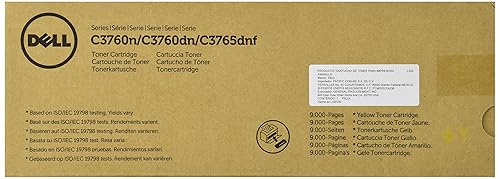 Dell MD8G4 Toner Cartridge C3760N/C3760DN/C3765DNF Color Laser Printer, Yellow