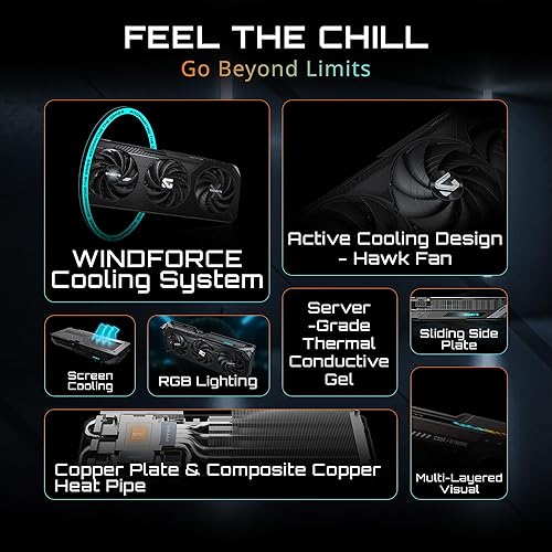 GIGABYTE GeForce RTX 5060 Ti Gaming OC 16G Graphics Card, 16GB 128-bit GDDR7, PCIe 5.0, WINDFORCE Cooling System, GV-N506TGAMING OC-16GD Video Card