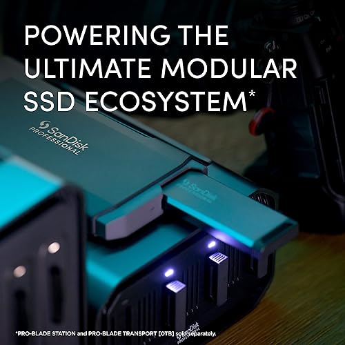 SanDisk Professional 1TB PRO-Blade SSD Mag - Portable & Modular NVMe SSD Mag, Ultra-Durable - SDPM1NS-001T-GBAND, Dark Grey SSD Mag 1TB
