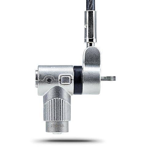 StarTech.com 3-in-1 Universal Laptop Lock 6.6ft (2m), Master Keyed Security Cable, Compatible with Noble Wedge/Nano/K-Slot