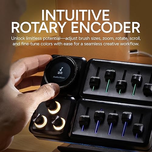 Cooler Master MasterHUB Encoder Dial with IPS Display: Freeform 2.0 Modular Platform - Scene Switching, Volume Control, Clock, Timer, and Endless Creative Possibilities