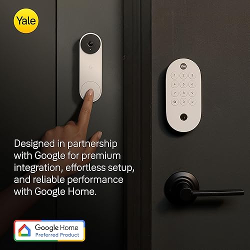 Yale Matte Black Keyed Deadbolt Smart Lock with Google Matter, YRD510-MT1-BLK