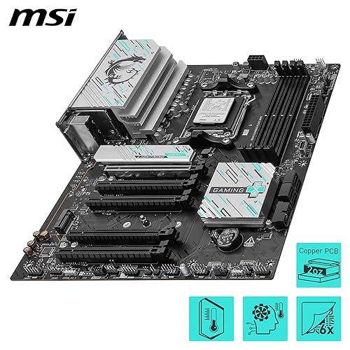 MSI B840 Gaming Plus WiFi Motherboard, ATX - Supports AMD Ryzen 9000/8000 / 7000 Processors, AM5 - DDR5 Memory Boost 8000+ MT/s (OC), PCIe 4.0 x16, M.2 Gen4, Wi-Fi 7, 2.5G LAN