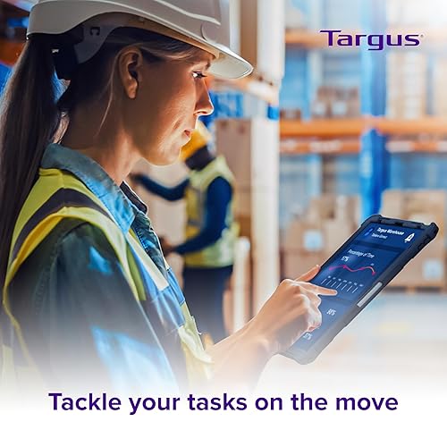 Targus SafePort Rugged Max Case for iPad Pro 13-inch (M4) – MIL-STD Drop Tested, Screen Protector, Kickstand, Hand Strap, Stylus Holder, Dust & Fluid Resistant - THD969GL