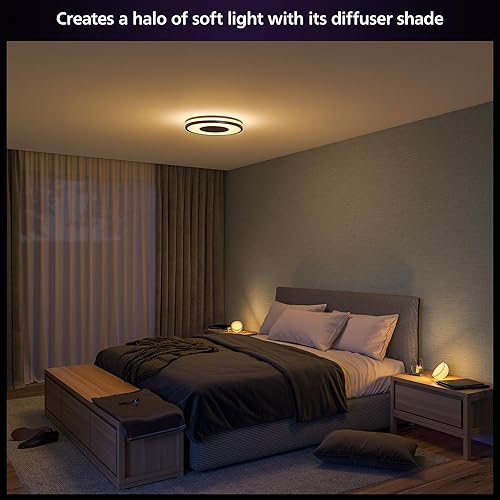 Philips Hue Being Ceiling Light, Black - White Ambiance, Smart, LED Light - Pack of 1 - Control with Hue App - Compatible with Alexa, Google Assistant, and Apple Homekit