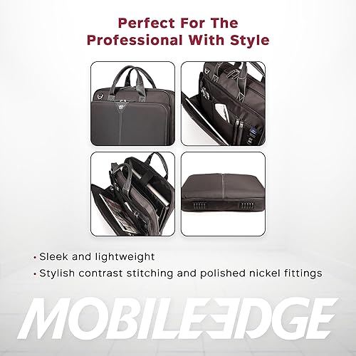 Mobile Edge MEBCNS1 16-Inch Select Nylon Laptop Briefcase (Black)